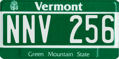 VT license plate NNV256