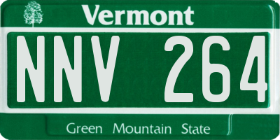VT license plate NNV264