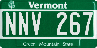 VT license plate NNV267