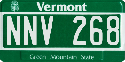 VT license plate NNV268