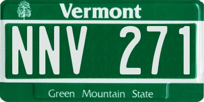 VT license plate NNV271