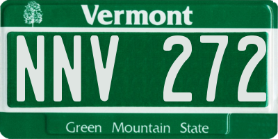 VT license plate NNV272