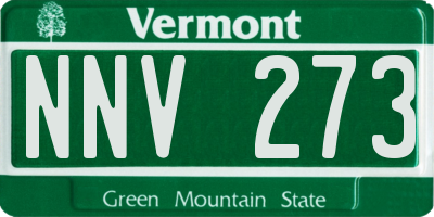 VT license plate NNV273