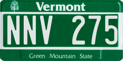 VT license plate NNV275