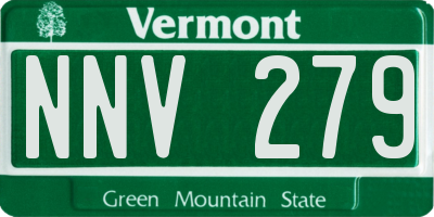VT license plate NNV279