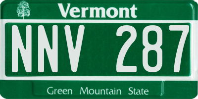 VT license plate NNV287
