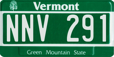 VT license plate NNV291