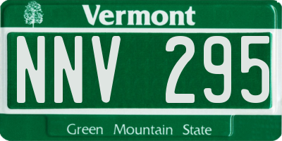 VT license plate NNV295
