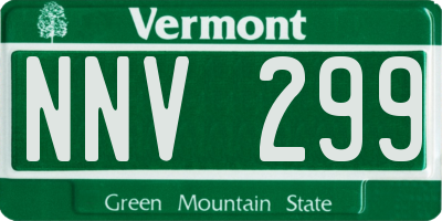 VT license plate NNV299