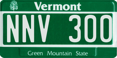 VT license plate NNV300