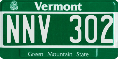 VT license plate NNV302