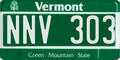 VT license plate NNV303