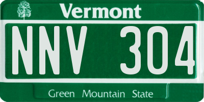 VT license plate NNV304