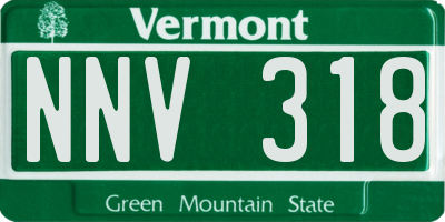 VT license plate NNV318