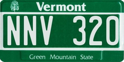 VT license plate NNV320
