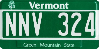 VT license plate NNV324