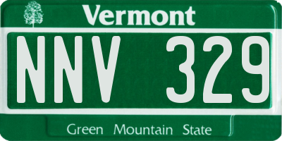 VT license plate NNV329