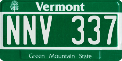 VT license plate NNV337
