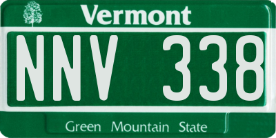 VT license plate NNV338