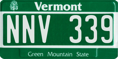 VT license plate NNV339