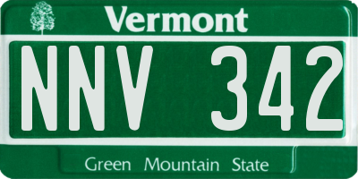 VT license plate NNV342