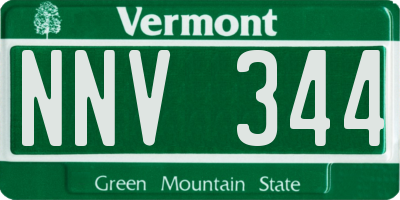 VT license plate NNV344