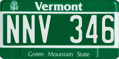 VT license plate NNV346