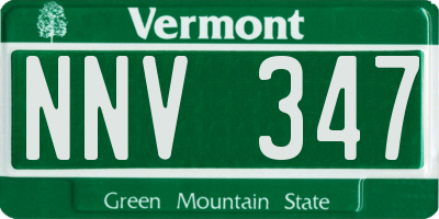 VT license plate NNV347