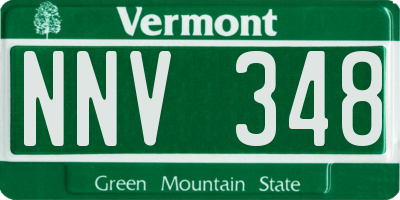 VT license plate NNV348