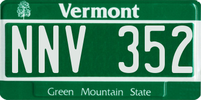 VT license plate NNV352