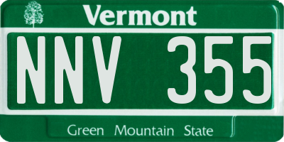 VT license plate NNV355