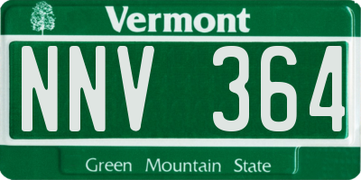 VT license plate NNV364