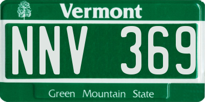VT license plate NNV369