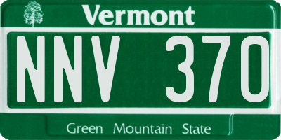 VT license plate NNV370