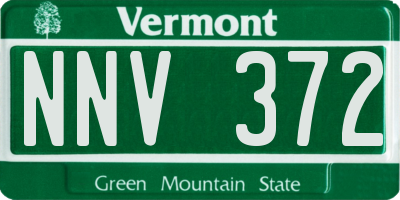 VT license plate NNV372