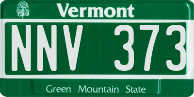VT license plate NNV373