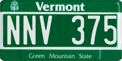 VT license plate NNV375
