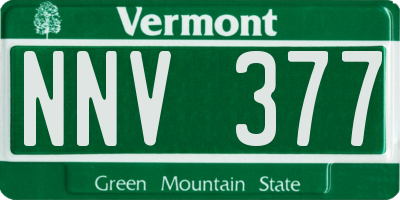 VT license plate NNV377