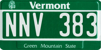VT license plate NNV383