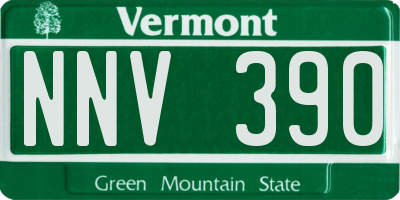 VT license plate NNV390