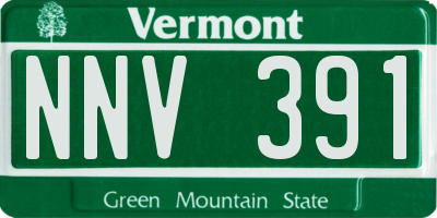 VT license plate NNV391