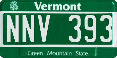VT license plate NNV393