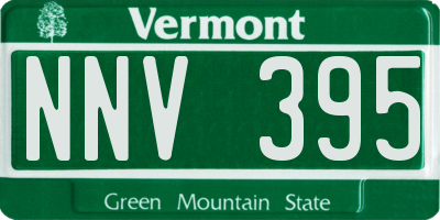 VT license plate NNV395