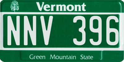 VT license plate NNV396