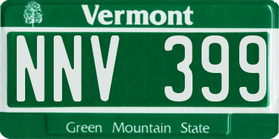 VT license plate NNV399
