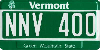 VT license plate NNV400