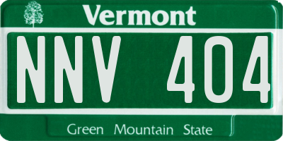 VT license plate NNV404