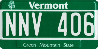 VT license plate NNV406