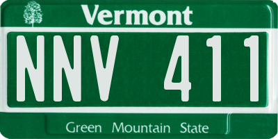 VT license plate NNV411