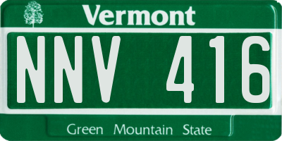 VT license plate NNV416